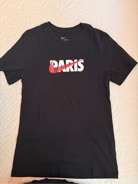Nike Black Paris Tee with Pink Swoosh